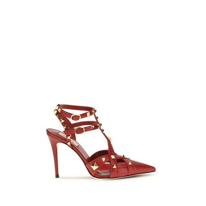 Red Goatskin High Heel Pumps