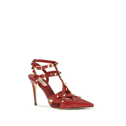 Red Goatskin High Heel Pumps