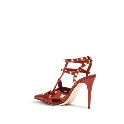 Red Goatskin High Heel Pumps