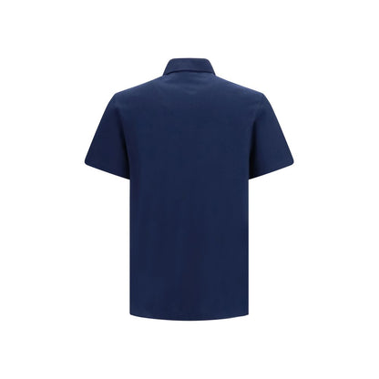 Blue Cotton Polo Shirt