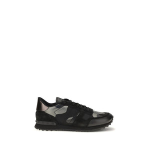 Black Polyamide Athletic Sneakers