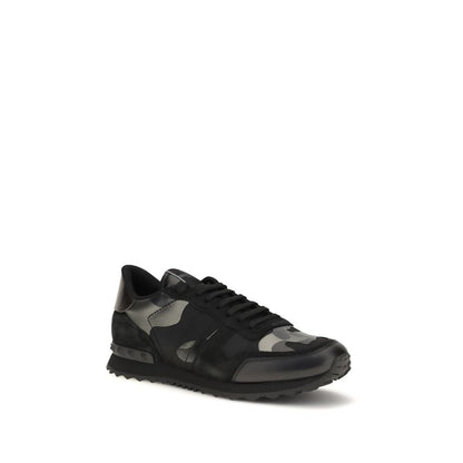 Black Polyamide Athletic Sneakers