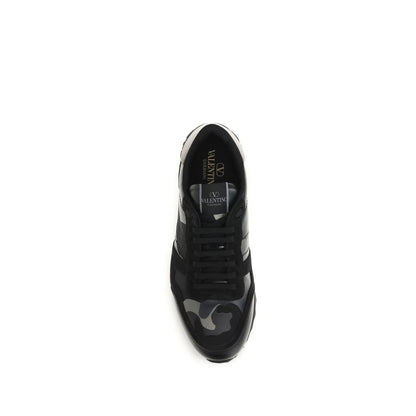 Black Polyamide Athletic Sneakers