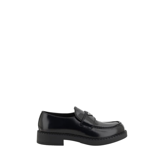 Black Calf Leather Bos Taurus Platform Loafers