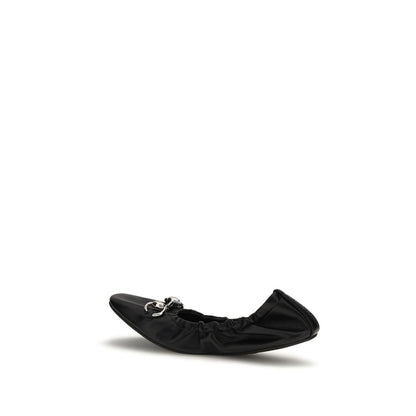 Black Calf Leather Bos Taurus Ballet Flats