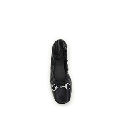 Black Calf Leather Bos Taurus Ballet Flats