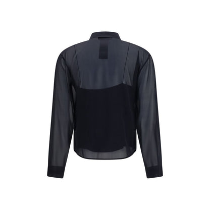 Black Silk Pattern Shirt