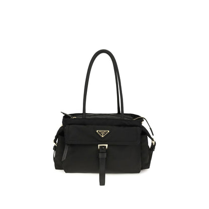 Black Polyamide Shoulder Bag
