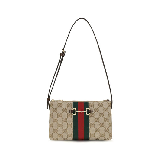 Beige Polyester Shoulder Bag