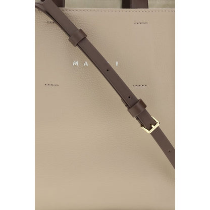 Beige Calf Leather Bos Taurus Handbag
