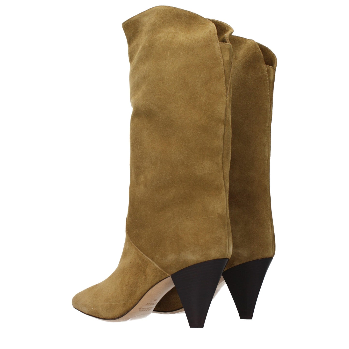 Brown Leather High Heel Boots