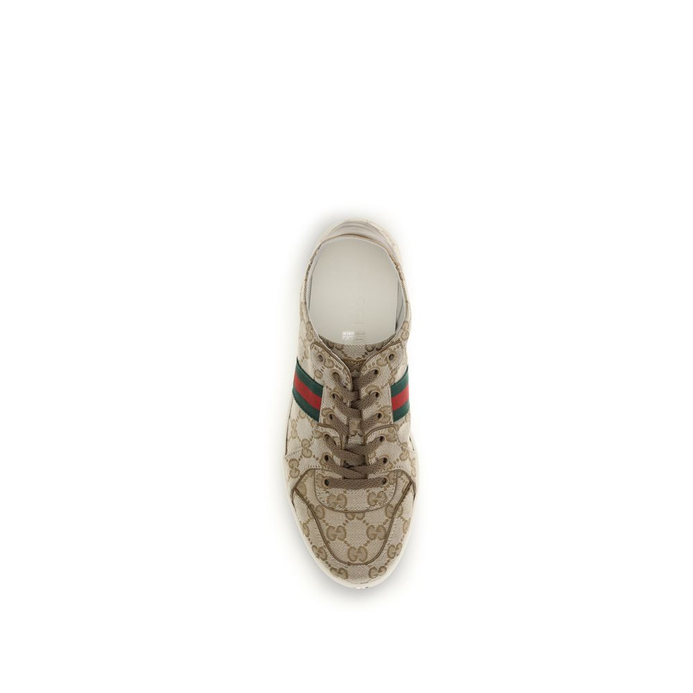 Beige Fabric Athletic Sneakers