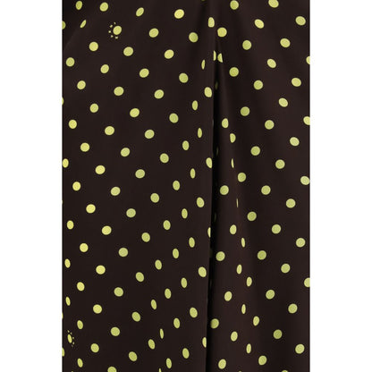 Brown Silk Casual Dress