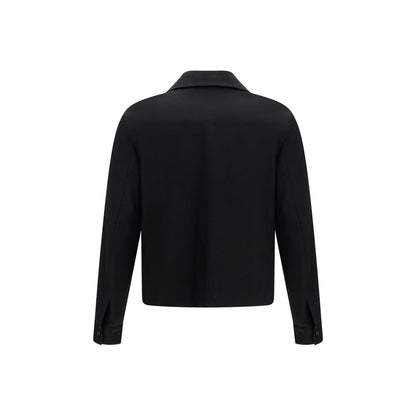 Black Cotton Full-Length Jacket