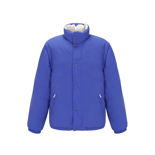 Blue Polyamide Full-Length Jacket