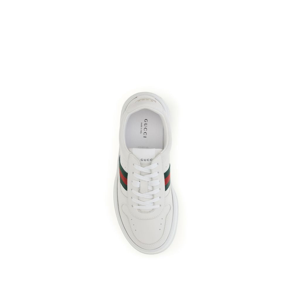 White Calf Leather Bos Taurus Chunky Sneakers