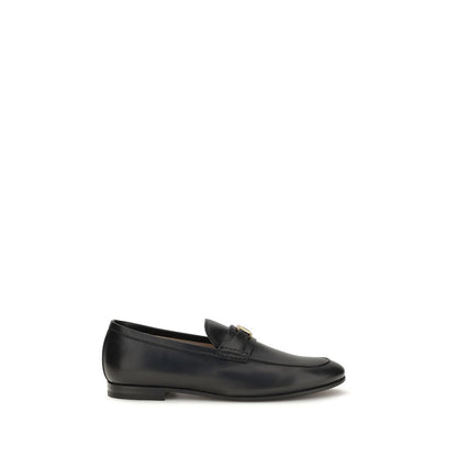 Black Calf Leather Bos Taurus Slip-On Loafers