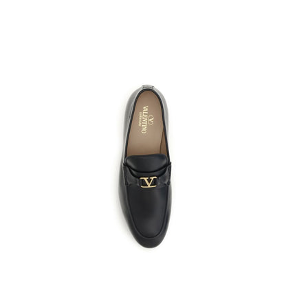 Black Calf Leather Bos Taurus Slip-On Loafers