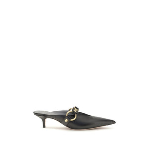 Black Calf Leather Bos Taurus Mules