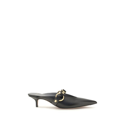 Black Calf Leather Bos Taurus Mules