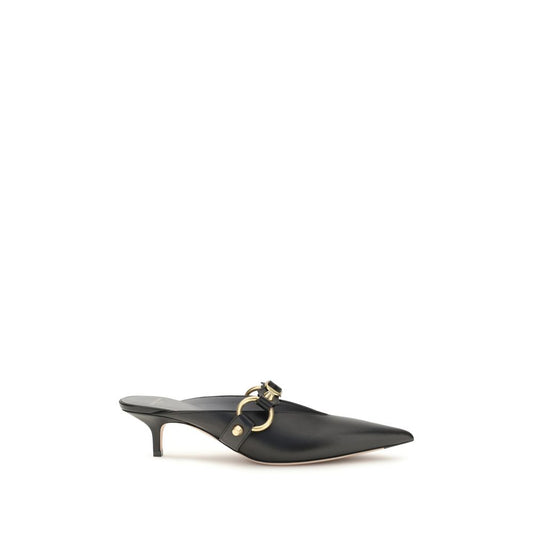 Black Calf Leather Bos Taurus Mules