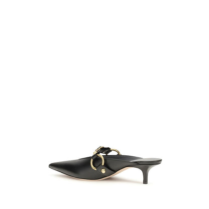 Black Calf Leather Bos Taurus Mules