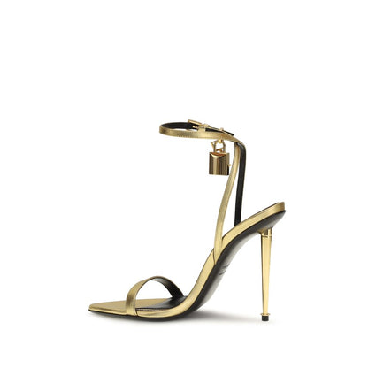 Gold Lamb Ovis Aries Aries Stiletto Heel Sandals