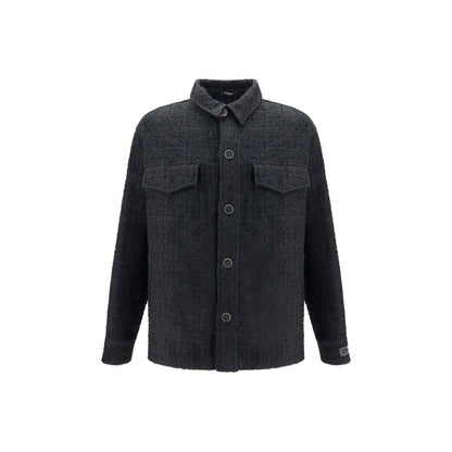 Black Cotton Shell Jacket