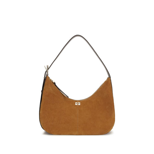 Brown Recycled Polyester Shoulder Bag