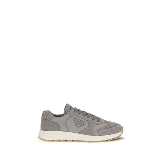 Gray Recycled Polyamide Athletic Sneakers