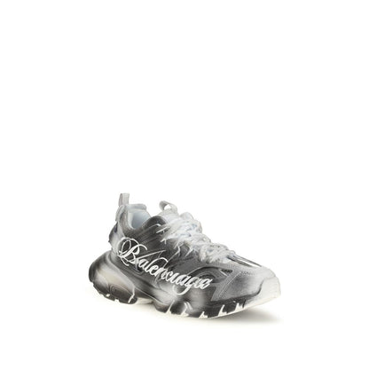 Gray Polyamide Athletic Sneakers