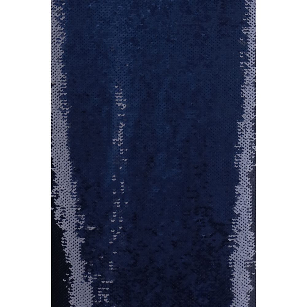 Blue Silk Midi Skirt