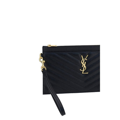 Black Calf Leather Bos Taurus Clutch Bag
