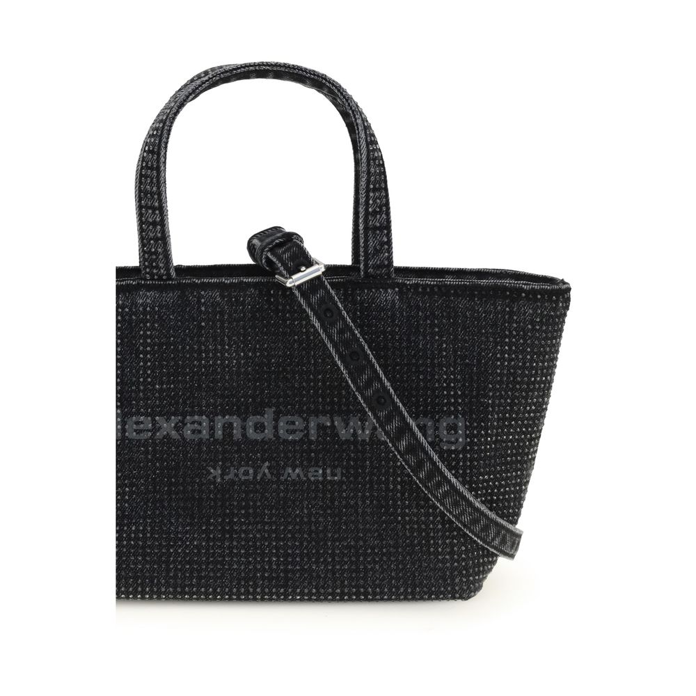 Gray Cotton Shoulder Bag