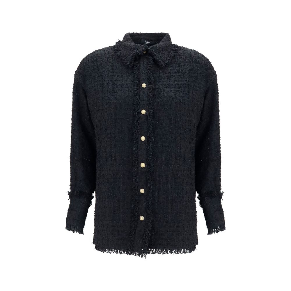 Black Polyamide Pattern Shirt