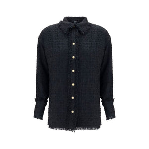 Black Polyamide Pattern Shirt