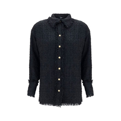 Black Polyamide Pattern Shirt