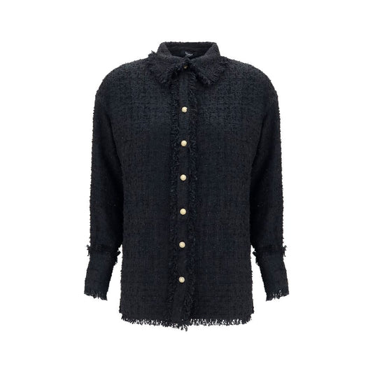 Black Polyamide Pattern Shirt