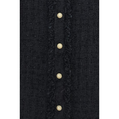 Black Polyamide Pattern Shirt