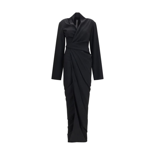 Black Viscose Casual Dress