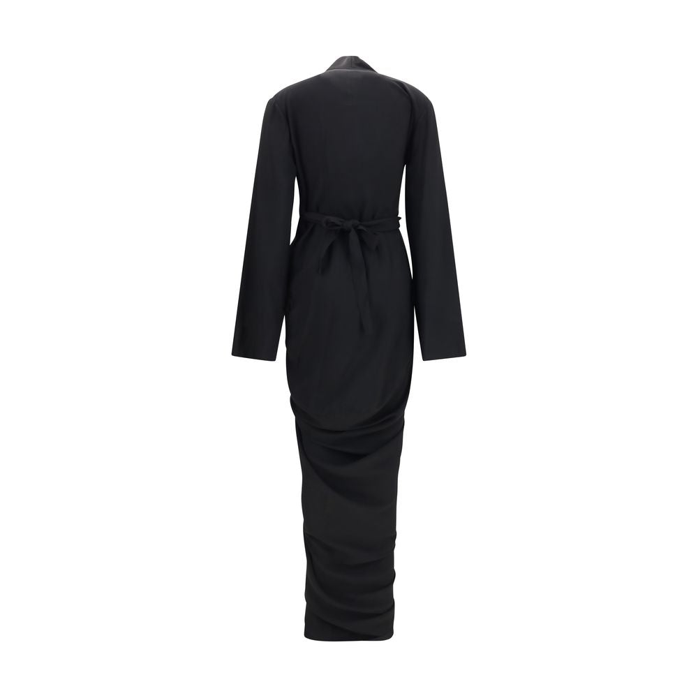 Black Viscose Casual Dress