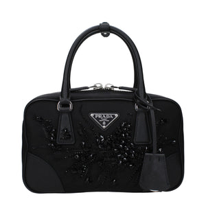 Black Fabric Handbag