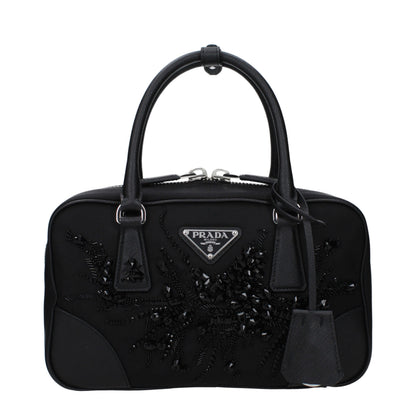 Black Fabric Handbag