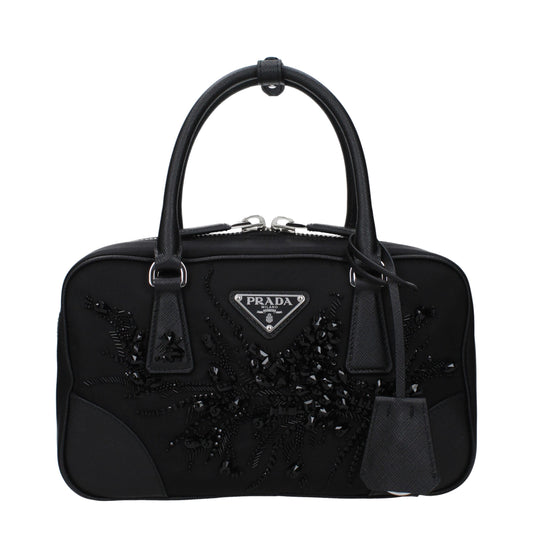 Black Fabric Handbag