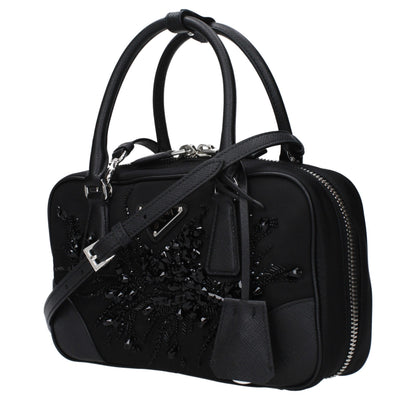 Black Fabric Handbag