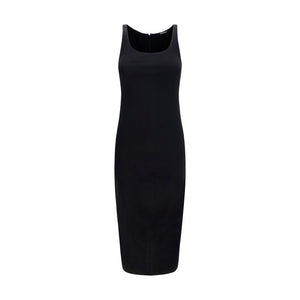 Black Viscose Casual Dress