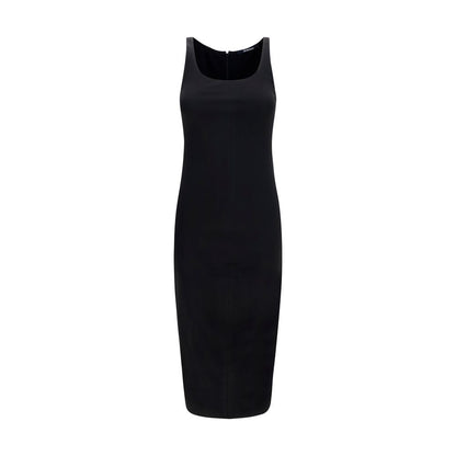 Black Viscose Casual Dress