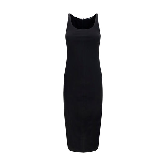 Black Viscose Casual Dress