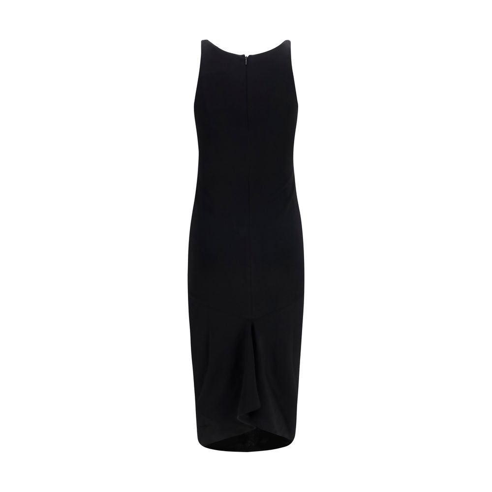 Black Viscose Casual Dress