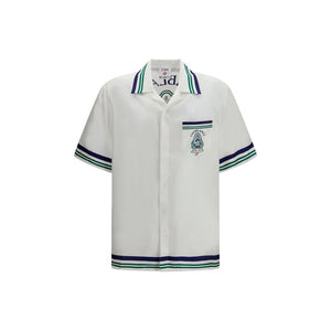 White Silk Shortsleeve Shirt